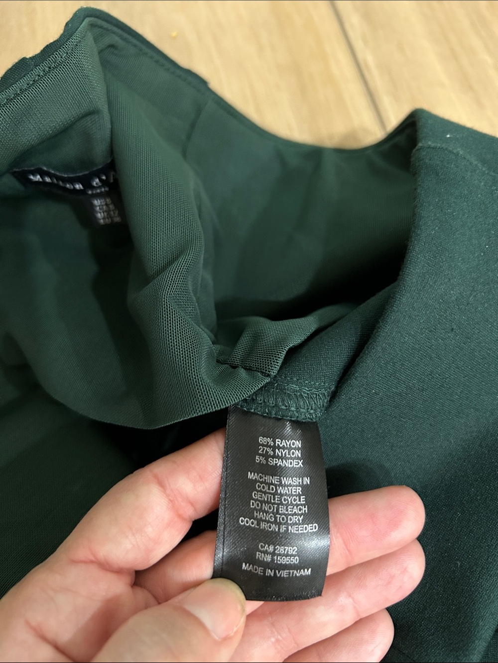 NWT - MAISON D’ AMÉLIE Ponte Pants in Forest Green - Picture 3 of 9